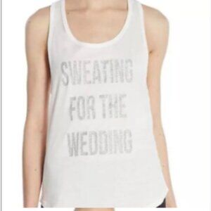Sweating for the wedding silver glitter tank L